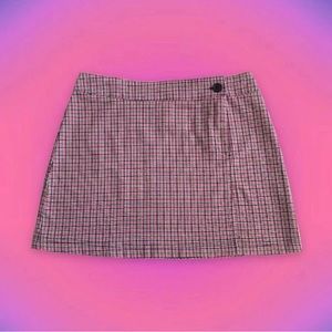 late 90s pink plaid miniskirt